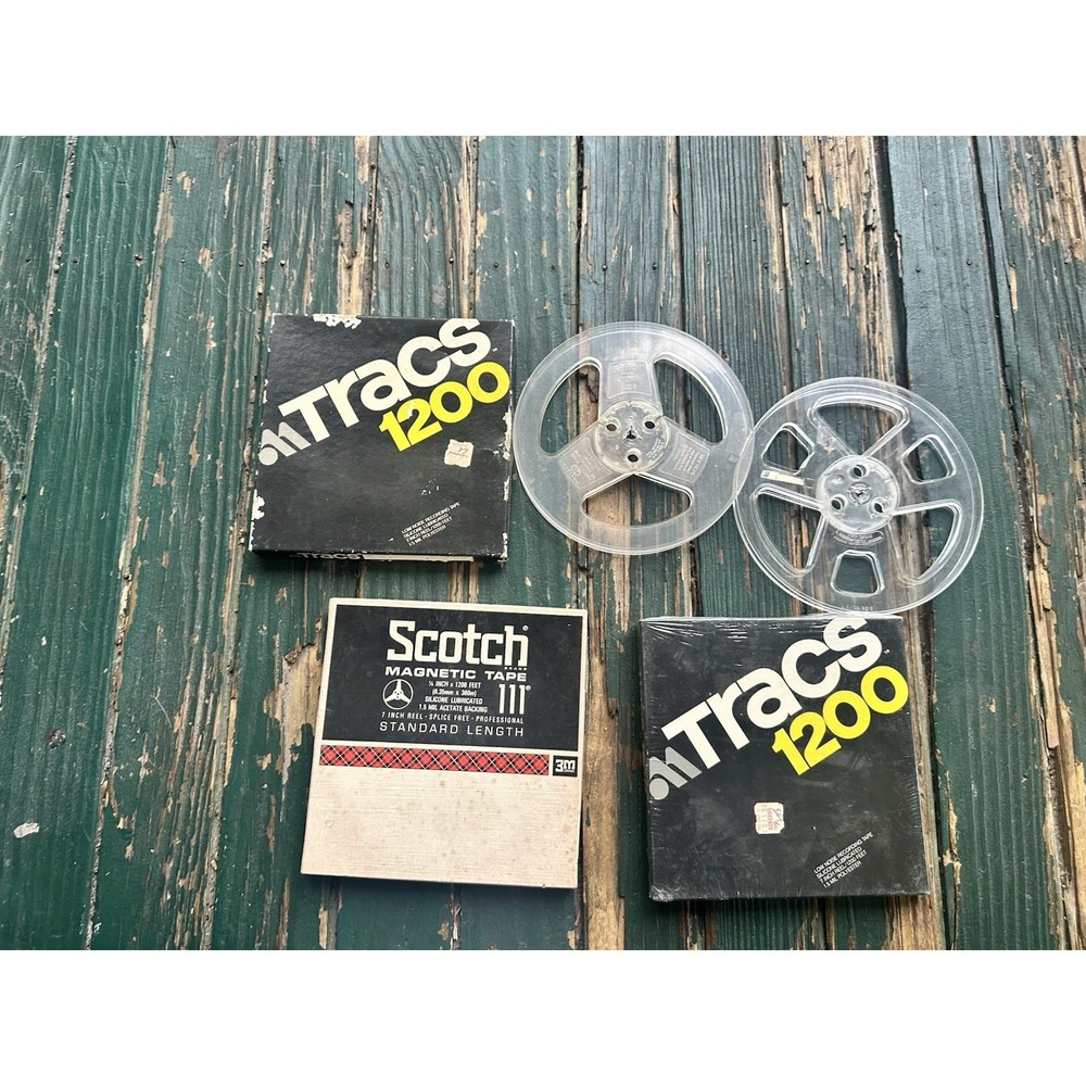 Scotch‎ 102 Reel To Reel Audio Tape And Tracs 1200 Lot Vtg
